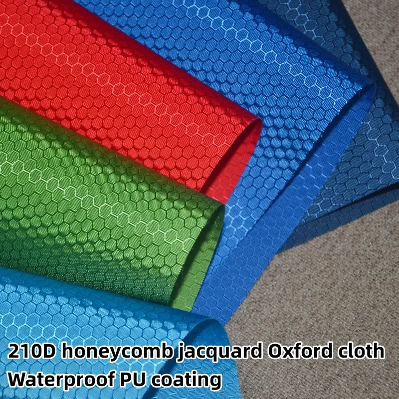 210D honeycomb jacquard Oxford fabric waterproof PU coating