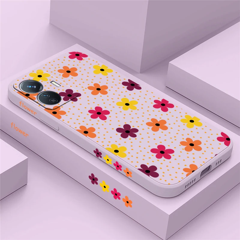 Colorful Floral Soft Silicone Phone Case Cover
