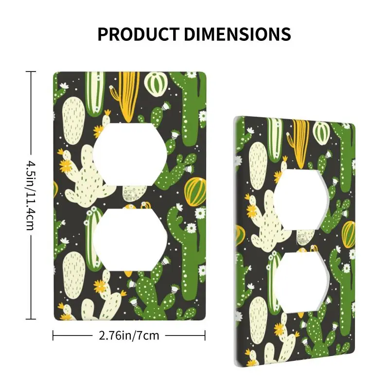Custom Cartoon Cactus Switch Plate Cover 2 | Custom Cartoon Cactus Switch Plate Cover 2