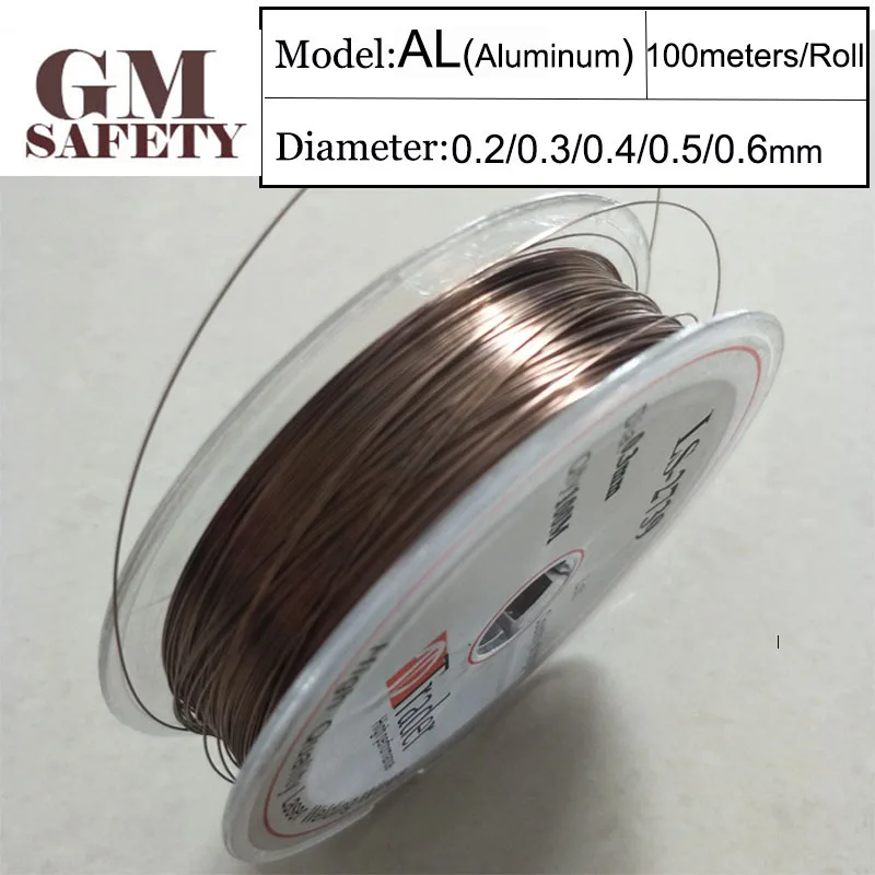 

GM SAFETY AL Aluminum100meters/Roll Reel Laser Welding Wire Filler metal for soldering Welding (0.2/0.3/0.4/0.5/0.6 mm)