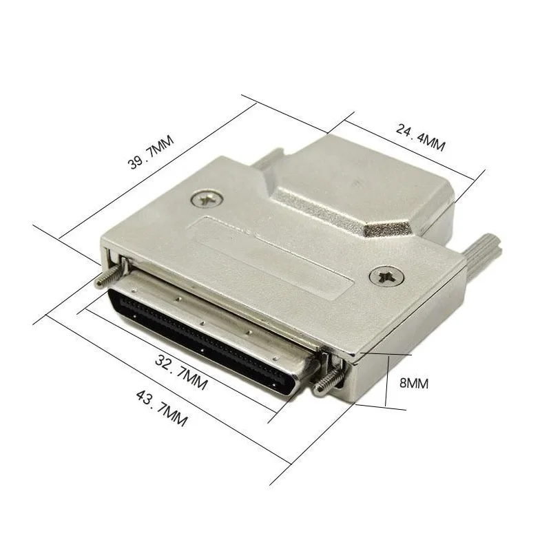 Scsi Vhdci68 Vhdci 68 p V68 V.68 68 Pinos Macho Metal Escudo Adaptador Conector
