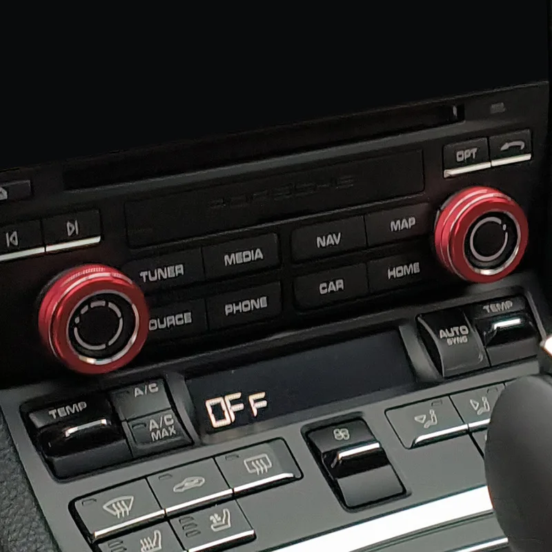 Metall 2 stücke Dashboard Radio Lautstärkeregler Dekoration Ring Für Porsche Macan Panamera 718 911 Innen Zubehör Trim Refit – Detail 1