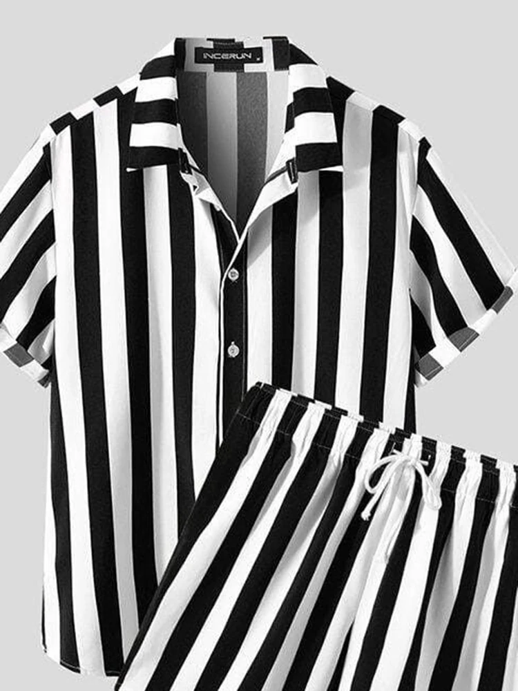 

Новинка лета 2024, рубашка с коротким рукавом и пляжные шорты, мужской костюм, повседневная мужская рубашка с коротким рукавом, уличные мужские шорты