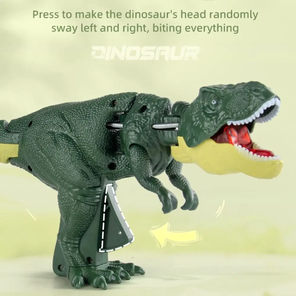 Jurassic Pressing Dinosaur Toys Swing Head T-Rex Simulation Explorative Dinosaur Bite Multiple Joints Movable