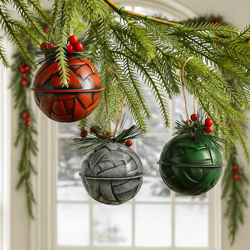 Dress Up Bowknot Christmas Bell Decorations Retro Pinecone Red Berry Xmas Hanging Pendant Decorative Hanging Sled Bells Gifts