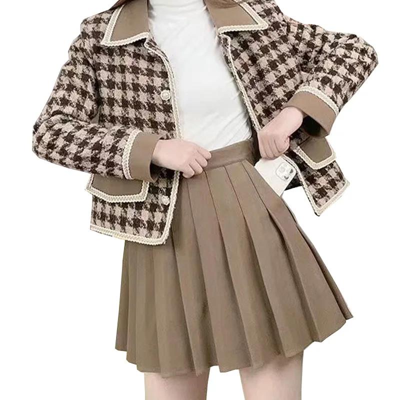 

Women Pleated Skirts High Waist Casual Fashion Lady A-line Skirt Harajuku Cute Sweet Woman Short Skirt Mini Skirts Schoolgirl