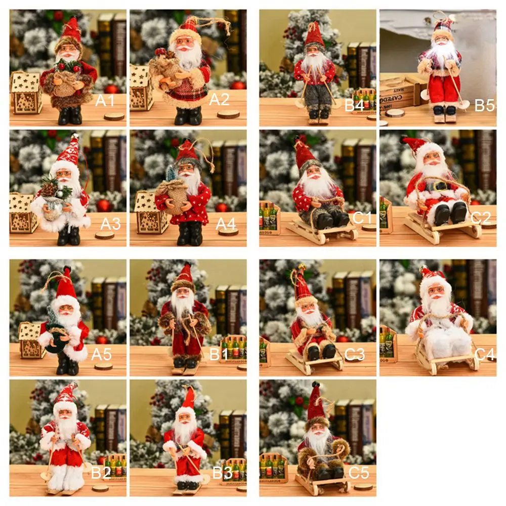 Home Table Decor N1N Xmas Tree Drop Ornaments  Gift Hanging Pendants Santa Figure Santa Claus Doll Christmas Decorations