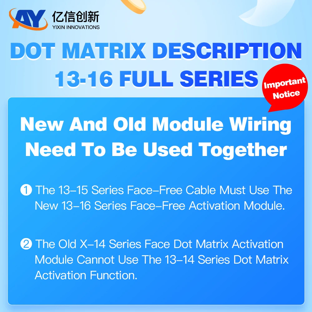 AY A108 Dot Matrix Repair Cable iPhone X/XR/XS/11/12/13/14 15 Pro Max Mini Dot Projector Read Write Matrix Face ID Repair dot matrix repair cable