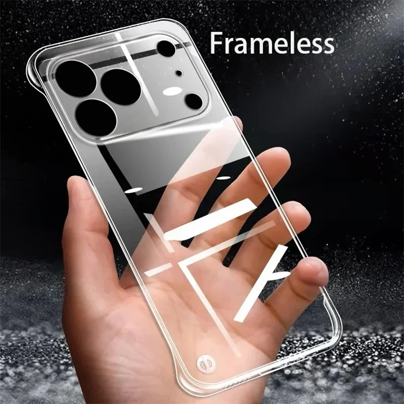 Frameless Slim Clear Transparent Hard Plastic Phone Case Cover