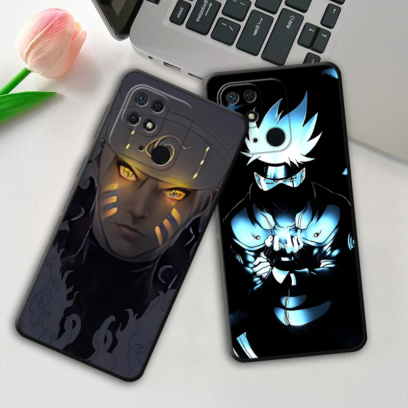Black Soft Phone Cover with Anime NN-arutoS Design