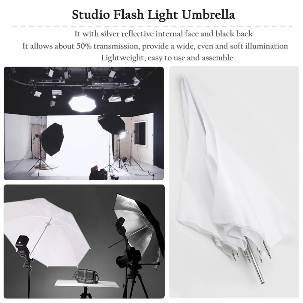 33 Inch Umbrella Flash Photography Light Reflector Umbrella 83cm White Soft Studio Photography Lighting camera umbrella