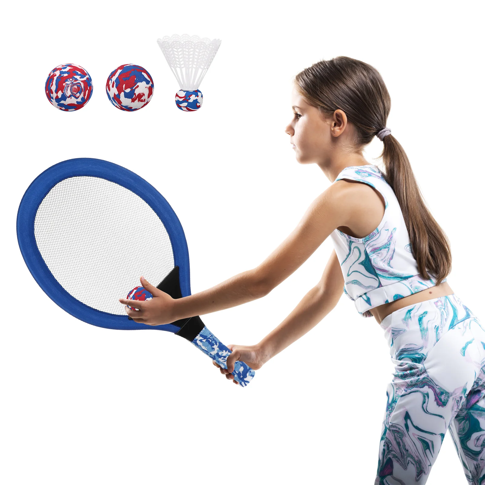 MultiFunctional Kids Tennis Racket Set Childrens Badminton Rackets Toddler Sport Games Lightweight Durable Racquet Sports Tennis
