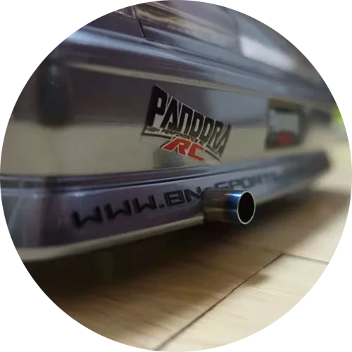 1/10 RC Car Model Hobby Scale Single Exhaust Pipe Stainless Steel Muffler Drift On Road Touring Fits for 3mm LED Light
