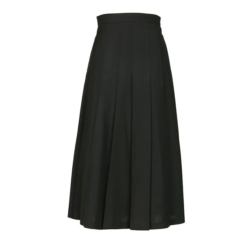 Autumn Suit Skirt for Women, French High-Waisted Pleated Skirt, Slimming, Workwear, College Style Long Skirt - Image 2