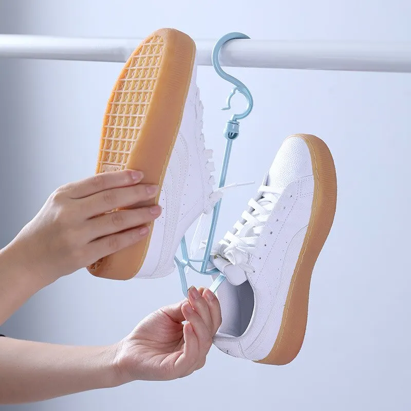 Mini T Windproof Double Hook Multifunction Plastic 1Pc For Balcony Hanger Shoe Rack Hanging