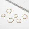 Gold Color Small Hoop Earrings Stainless Steel Circle Round Huggies for Women Men 2020 Ear Ring Bone Buckle Fashion Jewelry 25MM 6
