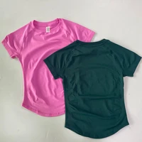 2 Piece Sets Women Outfit Longline Short Sleeve Gym Crop Top High Waist Workout Shorts Sports Suit Fitness Clothes Yoga Set - Image 5