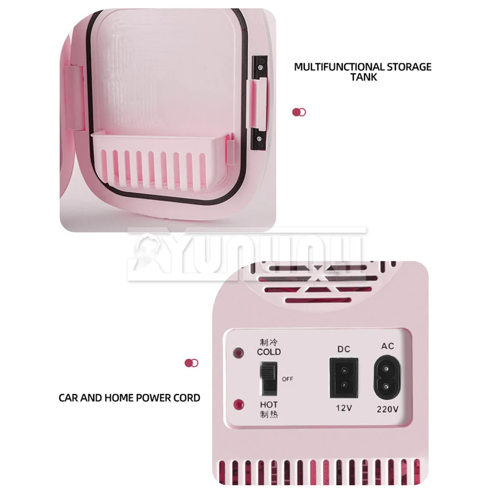 Household Mini Refrigerator Car Refrigerator Cosmetic With Lights Makeup Mirrors Multifunctional Insulation Boxes Frigoriferi 1