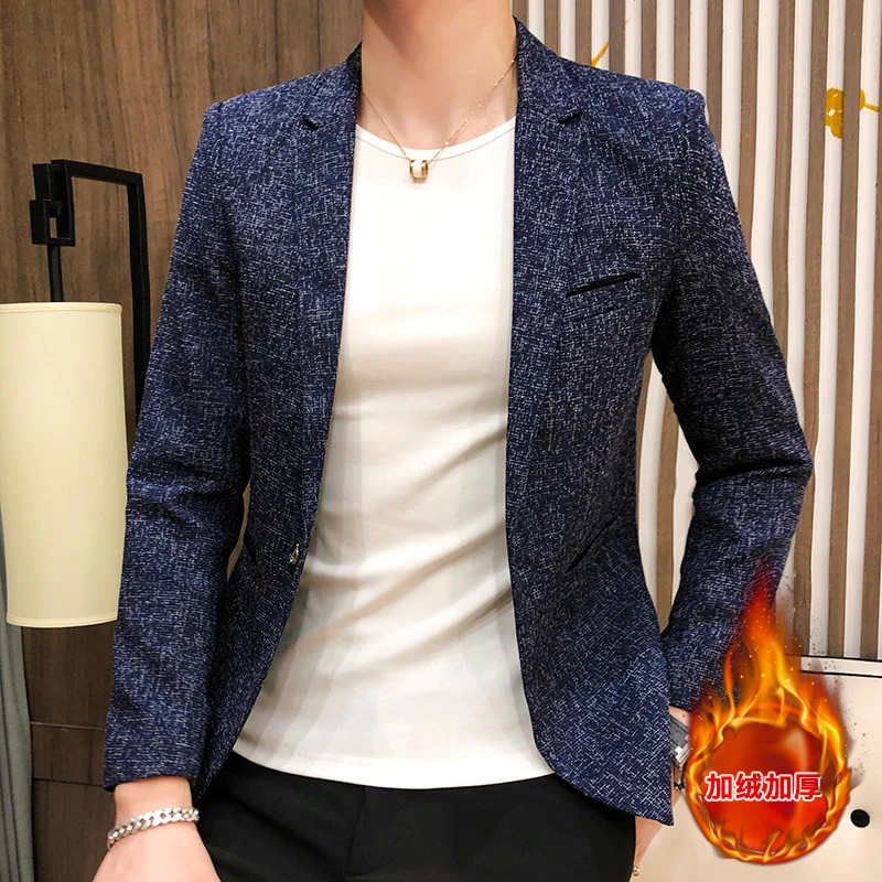 Men Suits Jackets Spring Autumn Blazers Men Fashion Slim Solid Color Single Breasted Coat Casual Business Suits Men's Blazers Tops