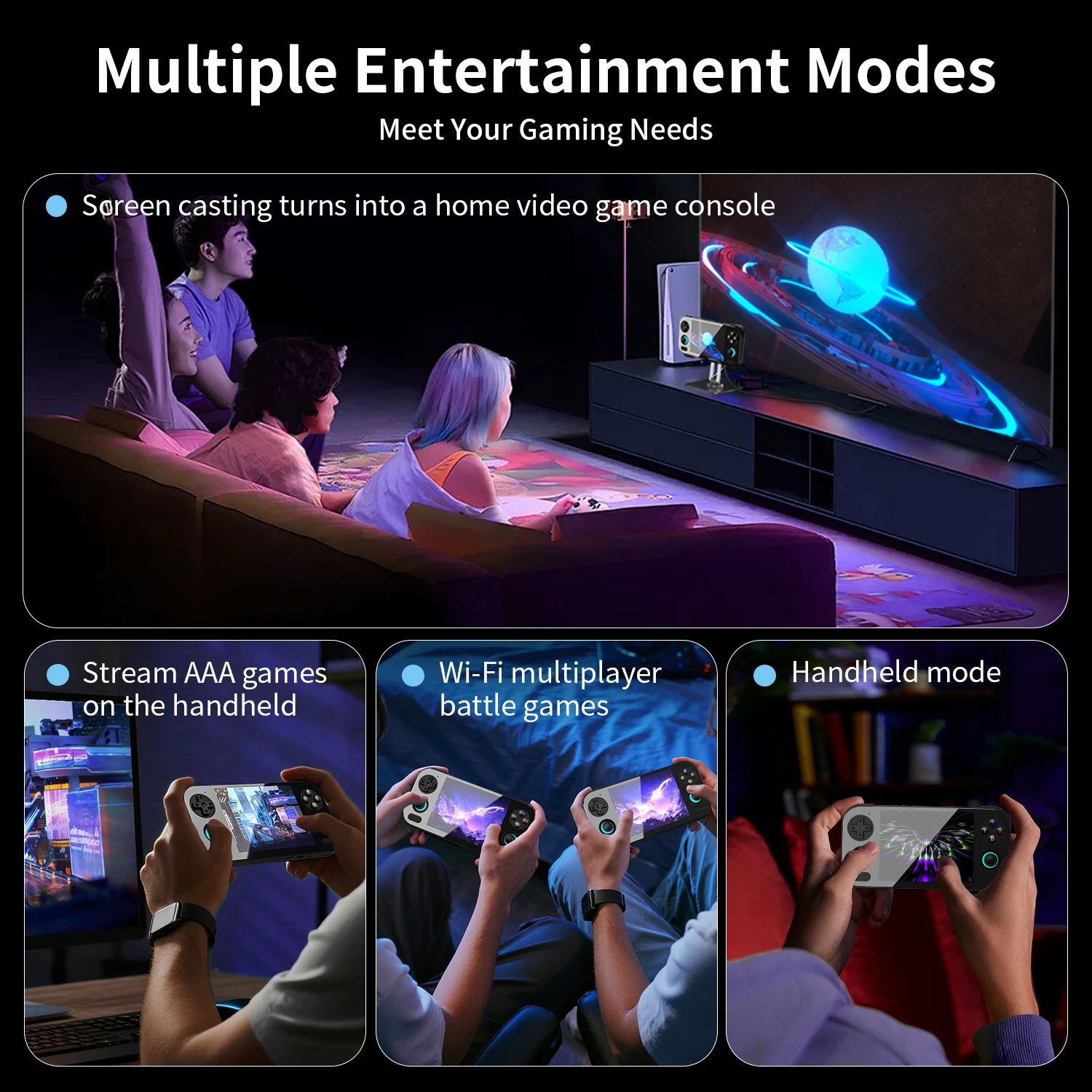 Anbernic RG476H consola de juegos portátil Retro 4 "LTPS pantalla completa multitáctil Android WIFI Bluetooth RG 476H reproductor de videojuegos - Image 3