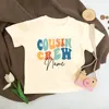 Personalized Cousin Crew Kids Shirt Retro Custom Name Cousins Matching T-shirt Child Summer Short Sleeve Tee Toddler Clothes Top 4