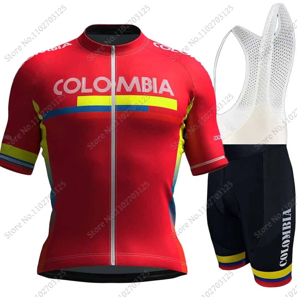 Colombia National 2024 Cycling Jersey Set Summer Bicycle Clothing Road Bike Shirts Suit Bicycle Bib Shorts MTB Ropa Maillot 3