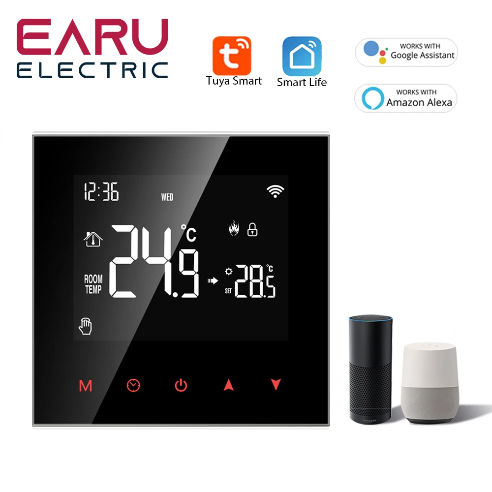 

Tuya WiFi Smart Thermostat Electric Floor Heating TRV Water Gas Boiler Temperature Voice Remote Controller for Google Home Alexa