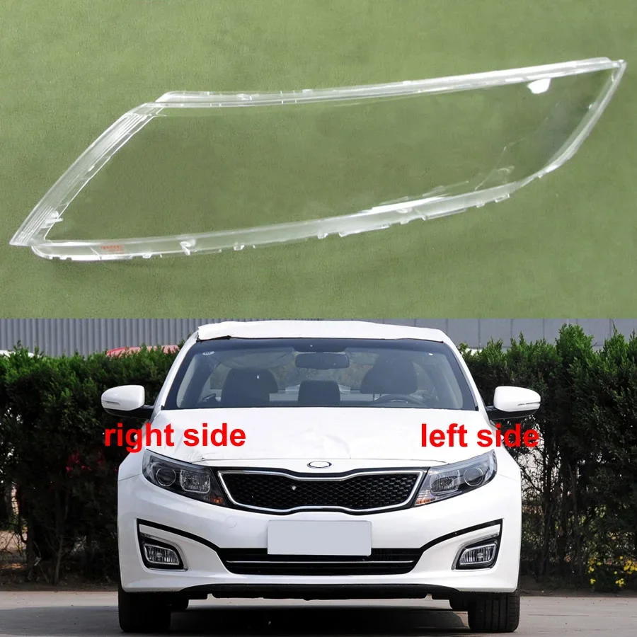 

Прозрачный чехол для передней фары для Kia K5 2014 2015, маски, крышка для передней фары, замена оригинального абажура из оргстекла