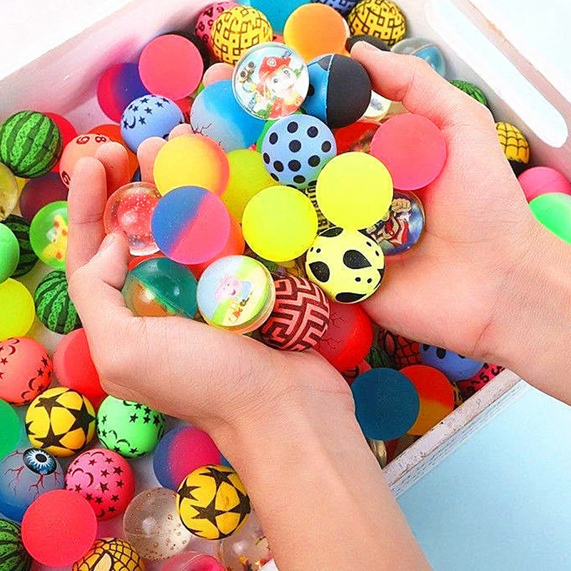 

12Pcs Assorted 25MM Small Bouncy Balls For Vending Machine Pelotas Saltarinas Niños Party Favors For Kids Birthday