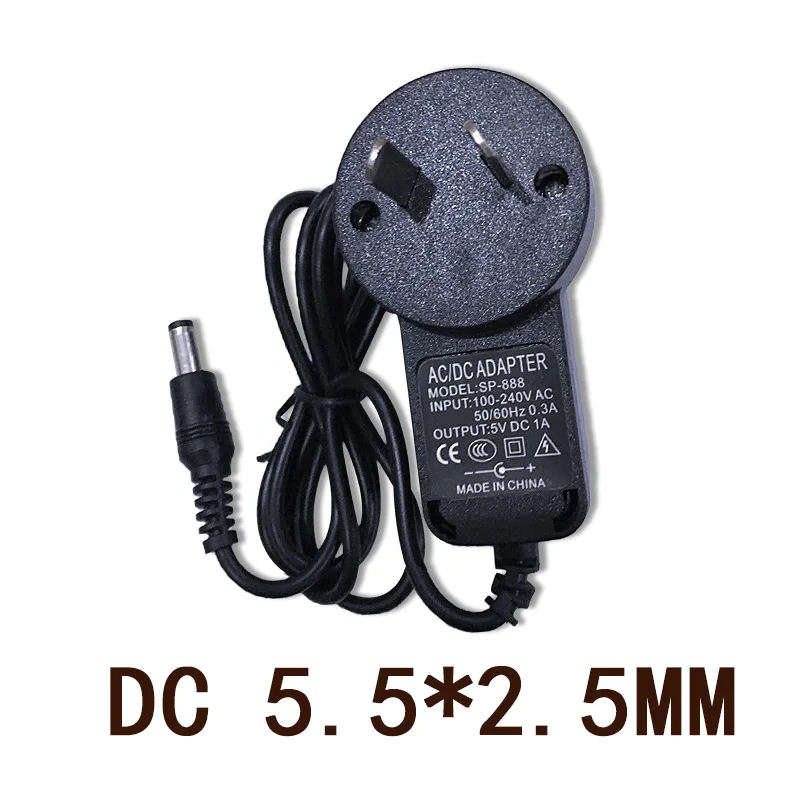 범용 전원 어댑터 공급 충전기 어댑터, LED 라이트 스트립, 노트북 감시 카메라용, EU Us, AC 110-240V DC 5V 1A 2A