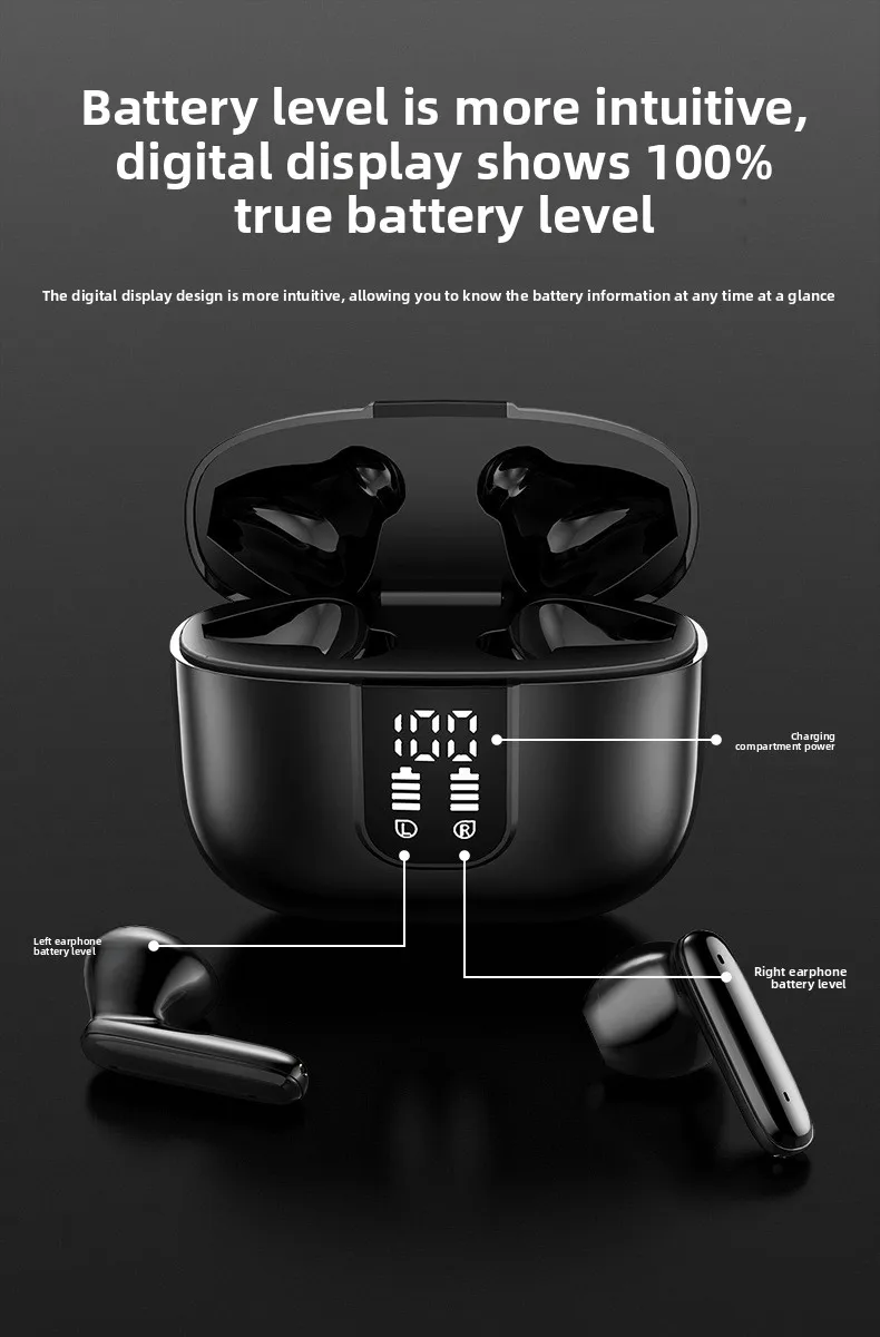 Hot-Selling Bluetooth Earphones6Mai Noise Cancelling Sports Semi-In-Ear Wireless