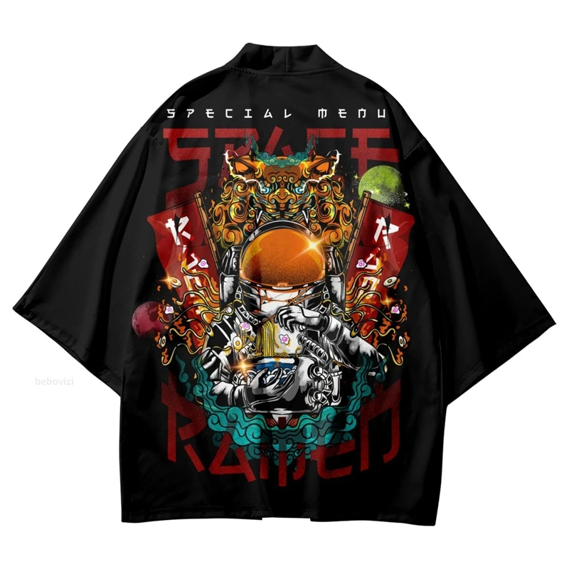 

Japanese Samurai Harajuku Cardigan Shirts Fashion Women Men Anime Print Haori Traditional Kimono Cosplay Yukata Asian Clothing