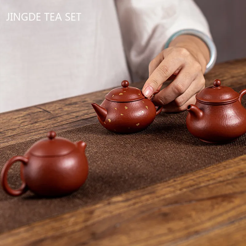 High Quality Yixing Purple Clay Tea Pot Raw Ore Dahongpao Handmade Tea Maker Household Customized Beauty Teapot Chinese Tea Set