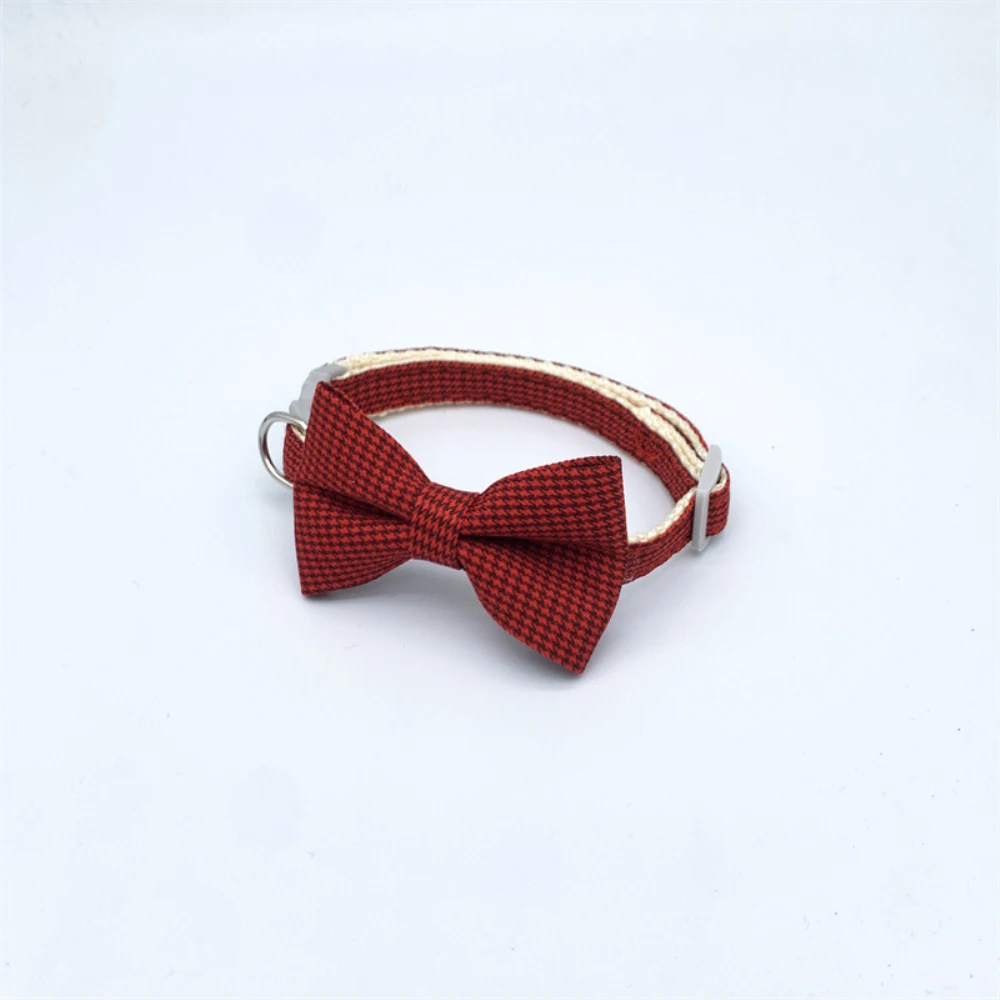Title 2, Christmas Plaid Bowknot Cat Collar Bow Tie Safe...