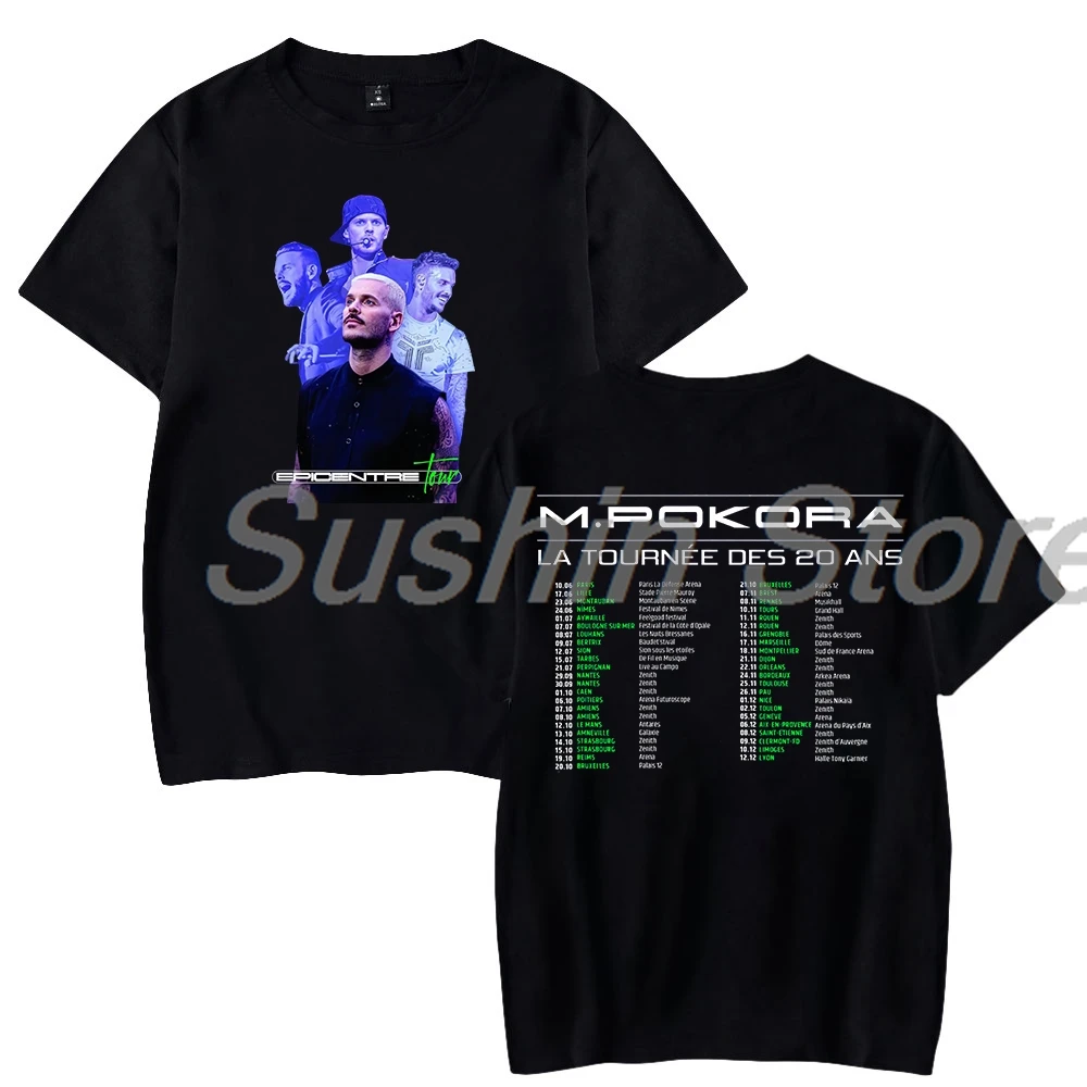 

Matt Pokora Epicentre Tour T-shirt 2024 Crewneck Short Sleeve Tee Men Women Streetwear Tops Fashion Clothes