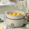 Large capacity household electric cooking pot electric hot pot multi-functional cooking pot dormitory non-stick with steamer 6