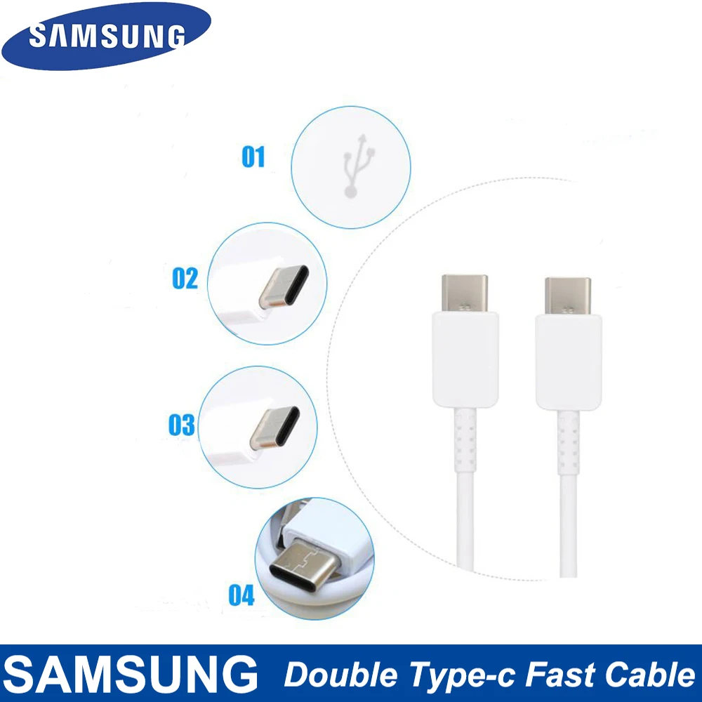 For Samsung Fast Charger 45W Fast Type C Adapter Cable for Samsung GALAXY Note 10 20 S20 Plus S20 Ultra S21 A71 A80 A91 65w usb c charger