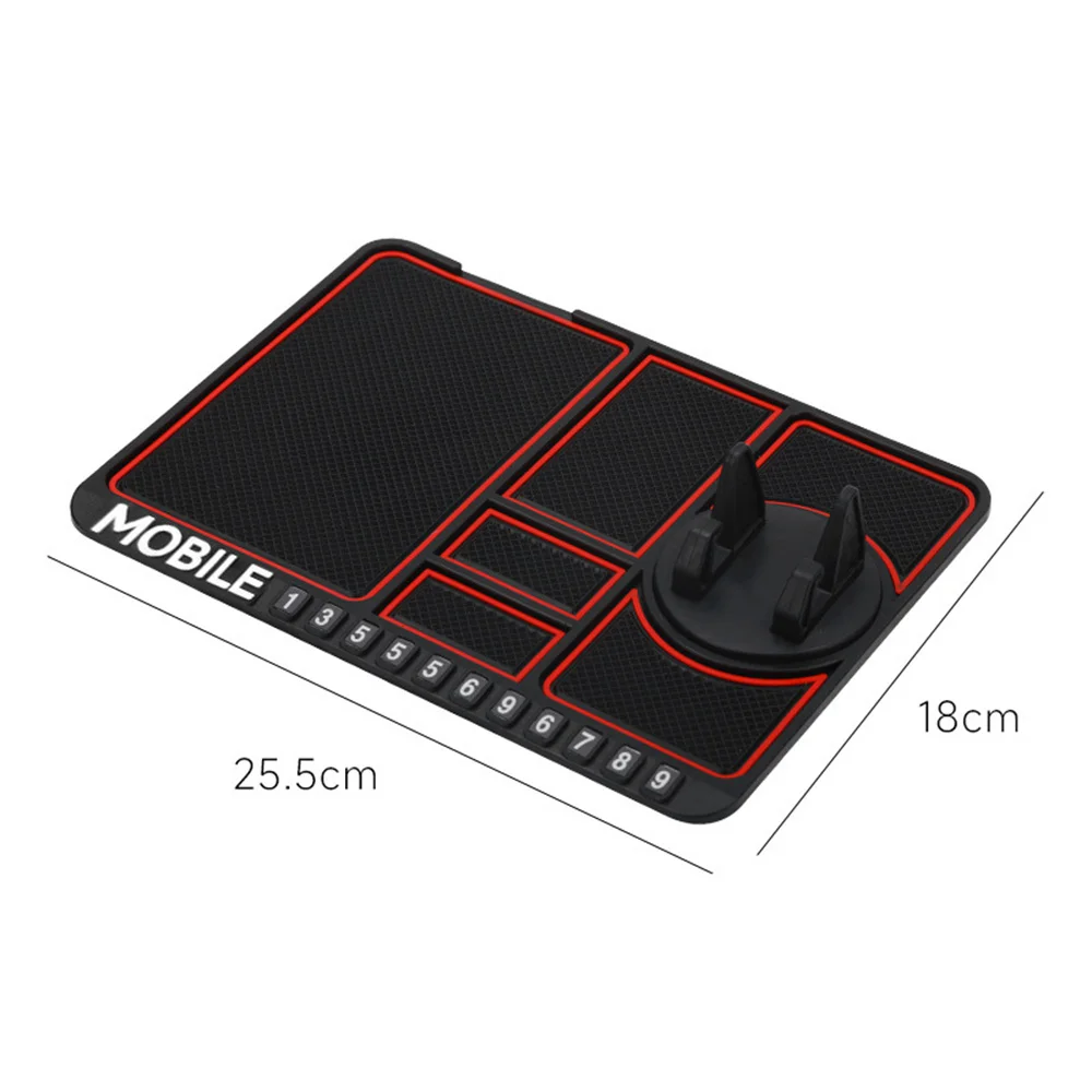 Silicone Car Anti-Slip Mat Auto Phone Holder Sticky Anti Slide Dash Phone Mount Parking Number Card Car Pad Mat car non slip mat dash phone holder
