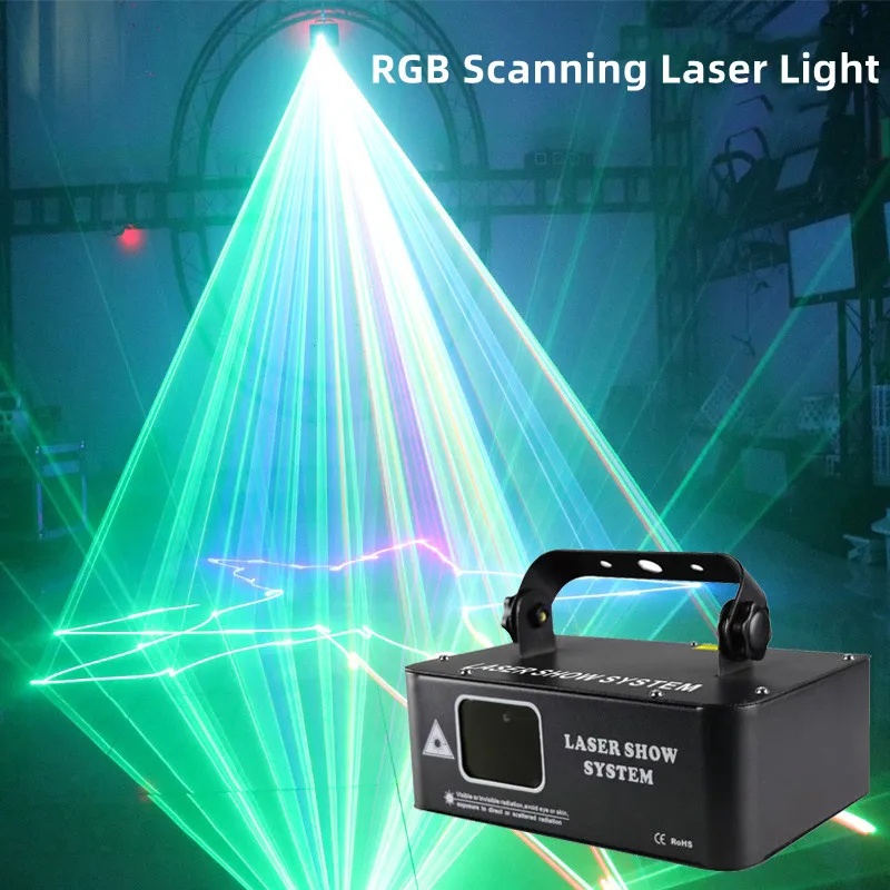 RGBDMXStageLaserLightDancePartyWeddingBarAtmosphereLampScan