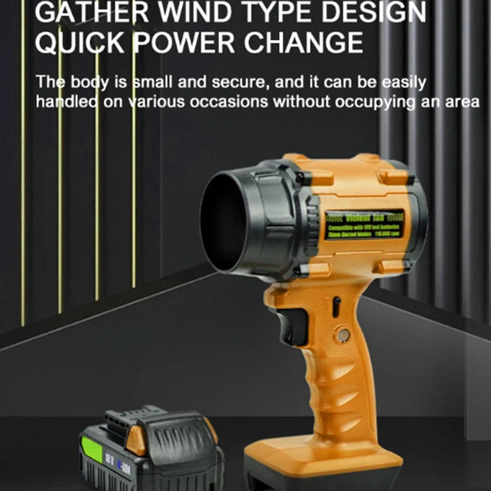 JANGKLIFE Mini Car Violent Blower Air Gun Turbo Jet Fan Electric Powerful Blowers Handheld Violent Fan 5
