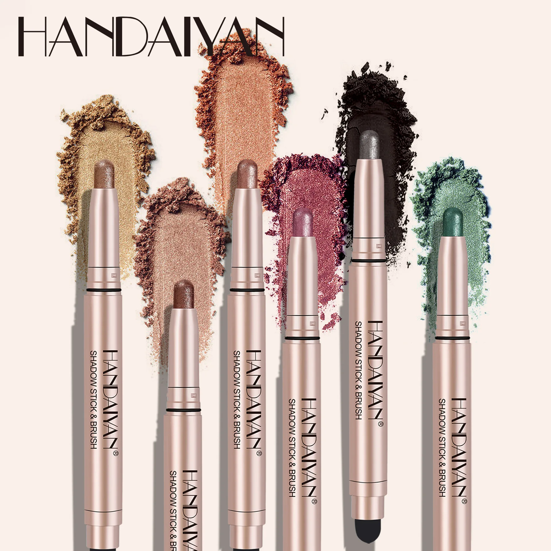 Double-head Eyeshadow Stick Diamond Shimmer Highlighter Pencil Pearl Pigment Long Lasting Cream Eye Shadow Matte Brush Pen Double-head Eyeshadow Stick Diamond Shimmer Highlighter Pencil Pearl Pigment Long Lasting Cream Eye Shadow Matte Brush Pen