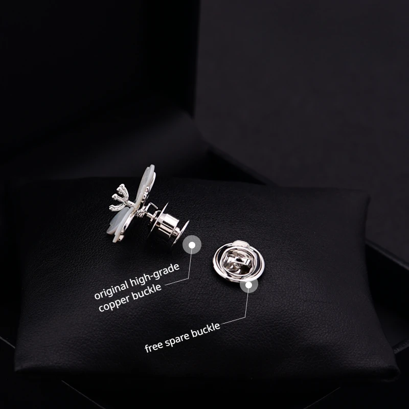 Romantic Cherry Blossom Flower Brooch Shirt Anti-Exposure Buckle Cardigan Fixed Decorative Corsage Collar Pin Clasp Jewelry 6034