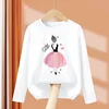 Aimi Lakana Student Girl Fashion T-Shirt Kids Long Sleeve Tops Spring Party Dresses Girls Cotton Printed Shirt 1