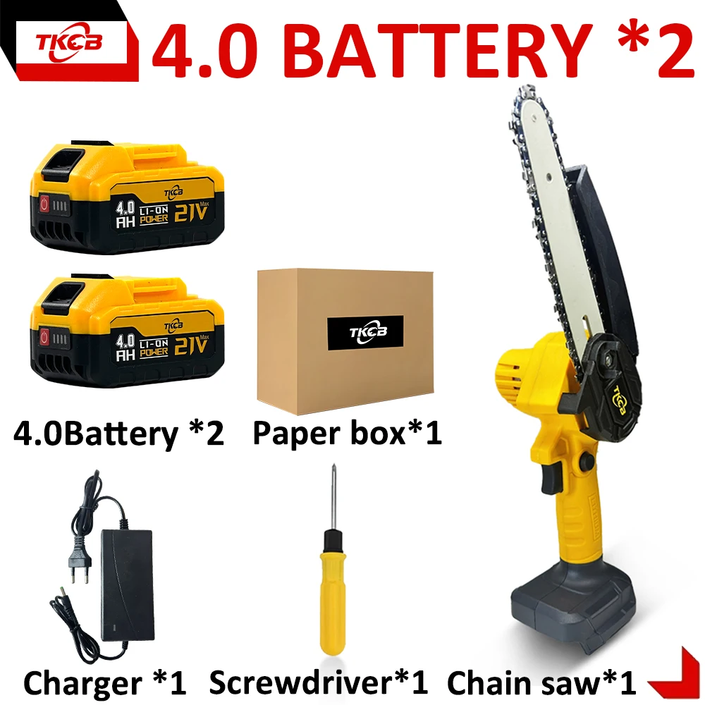 Enhanced Cordless 6-Inch Handheld Electric Chainsaw for Efficient Wood Cutting