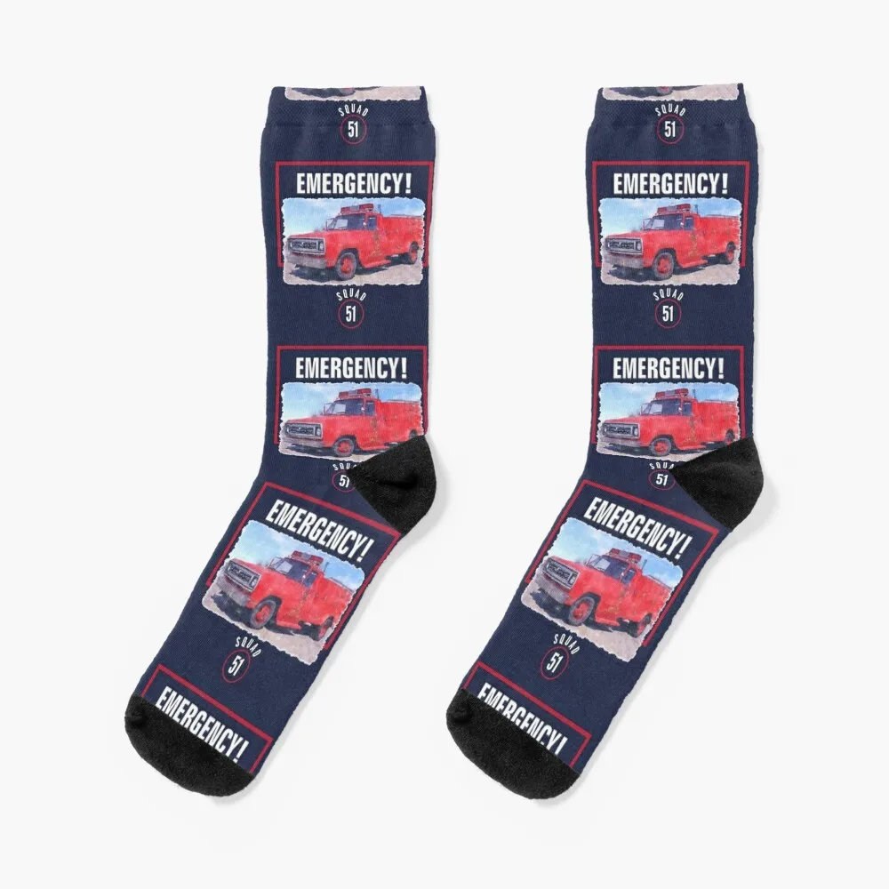 

Emergency Squad 51 Truck Socks japanese fashion loose Boy Child Socks Women's