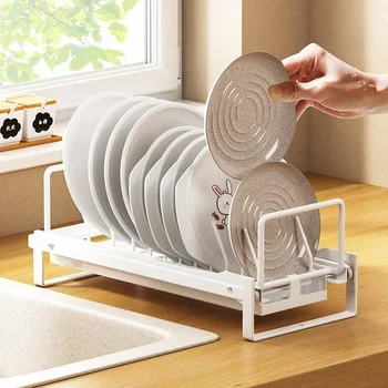 Kitchen Storage Rack Stainless Steel Dish Drainer Storage Shelf Household Sink Dishwashing Rack Organizer Tools 2