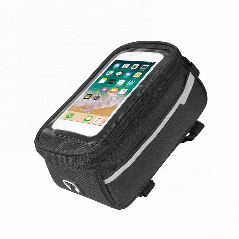 

Bicycle Bags & Panniers Portable Waterproof MTB Bicycle Top Tube Storage Bag Mobile Phone Holder Pouch