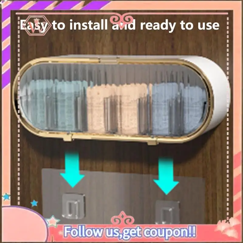 Upgraded Underwear Storage Box Socks Briefs Bras Panties Holder Wall Mounted Multi-Grids Movable Baffle Capacity Dustproof 3
