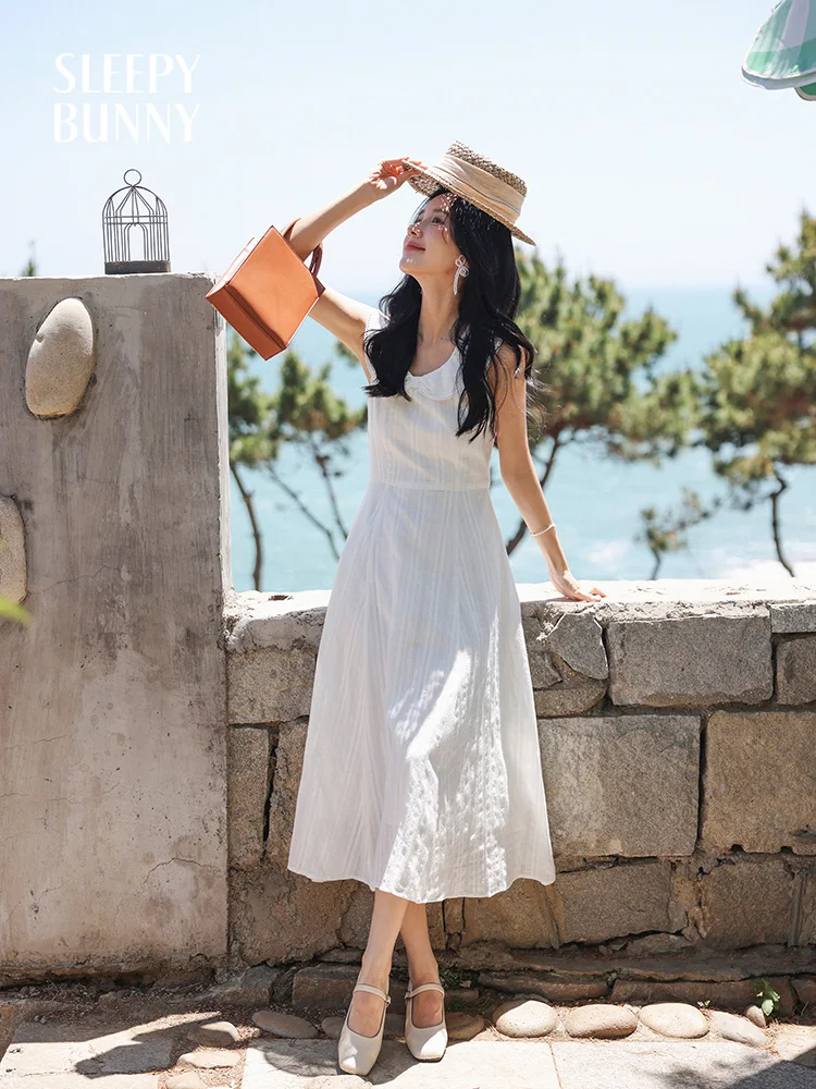 Petite Sundress for Women: The Perfect White Bow Jacqaurd Midi for Everyday  Magic