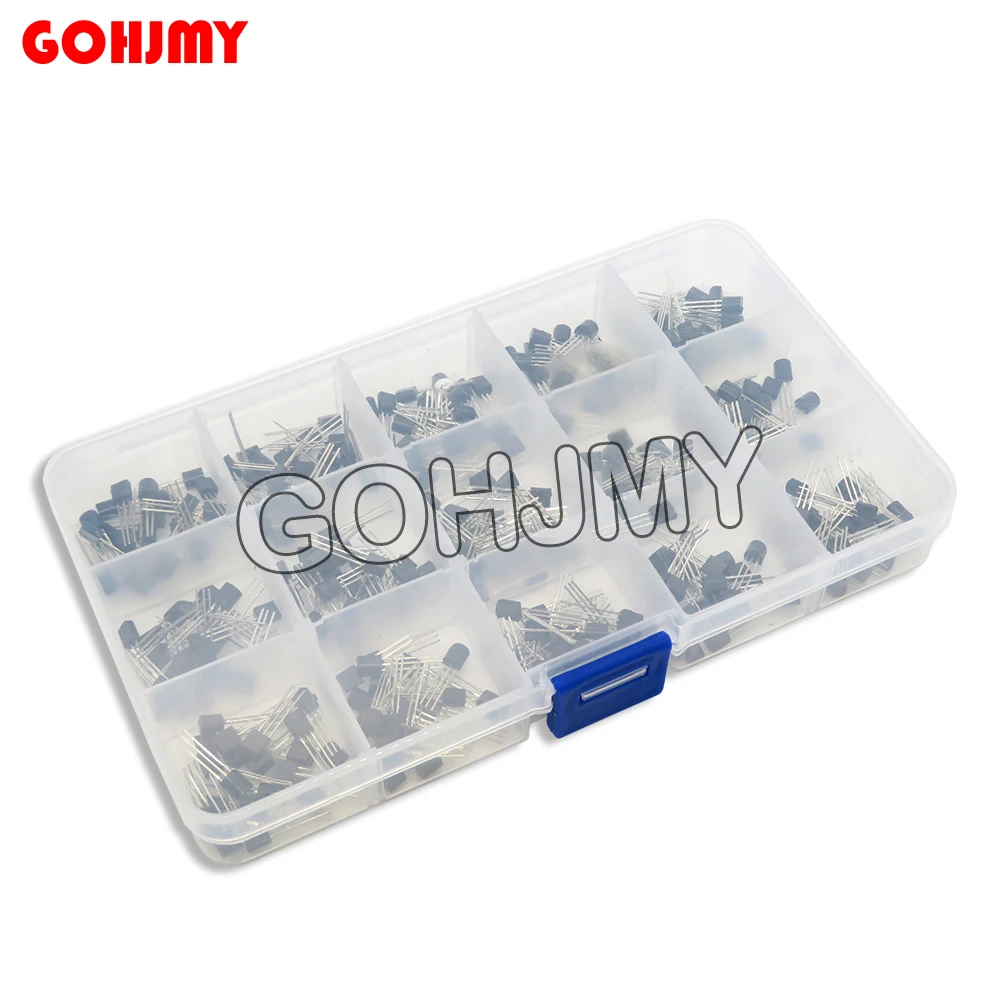 300 Pz 15 Valore X 20 Pz Transistor To-92 Assortimento Box Kit Transistor 2 N2222 2 N3904 2 N3906 C945 S8050 S8550 S9014 S9013